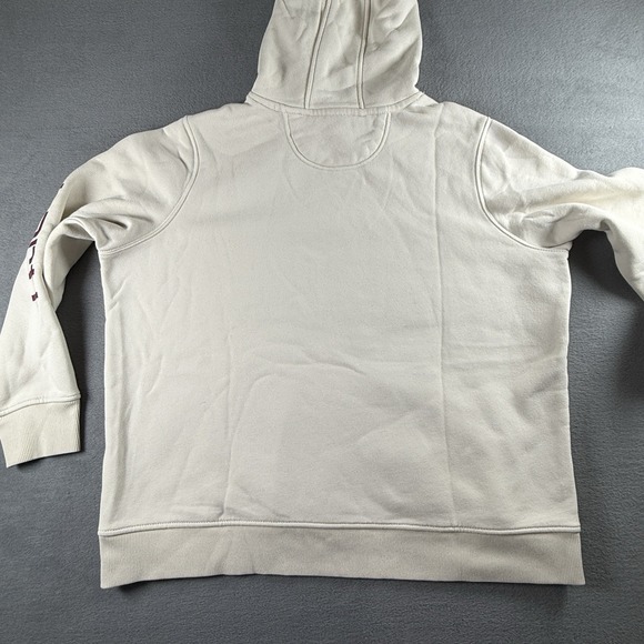 Carhartt Clarksburg Spellout Hoodie Sweatshirt Womens 2X Relaxed Cream Maroon - Picture 7 of 7